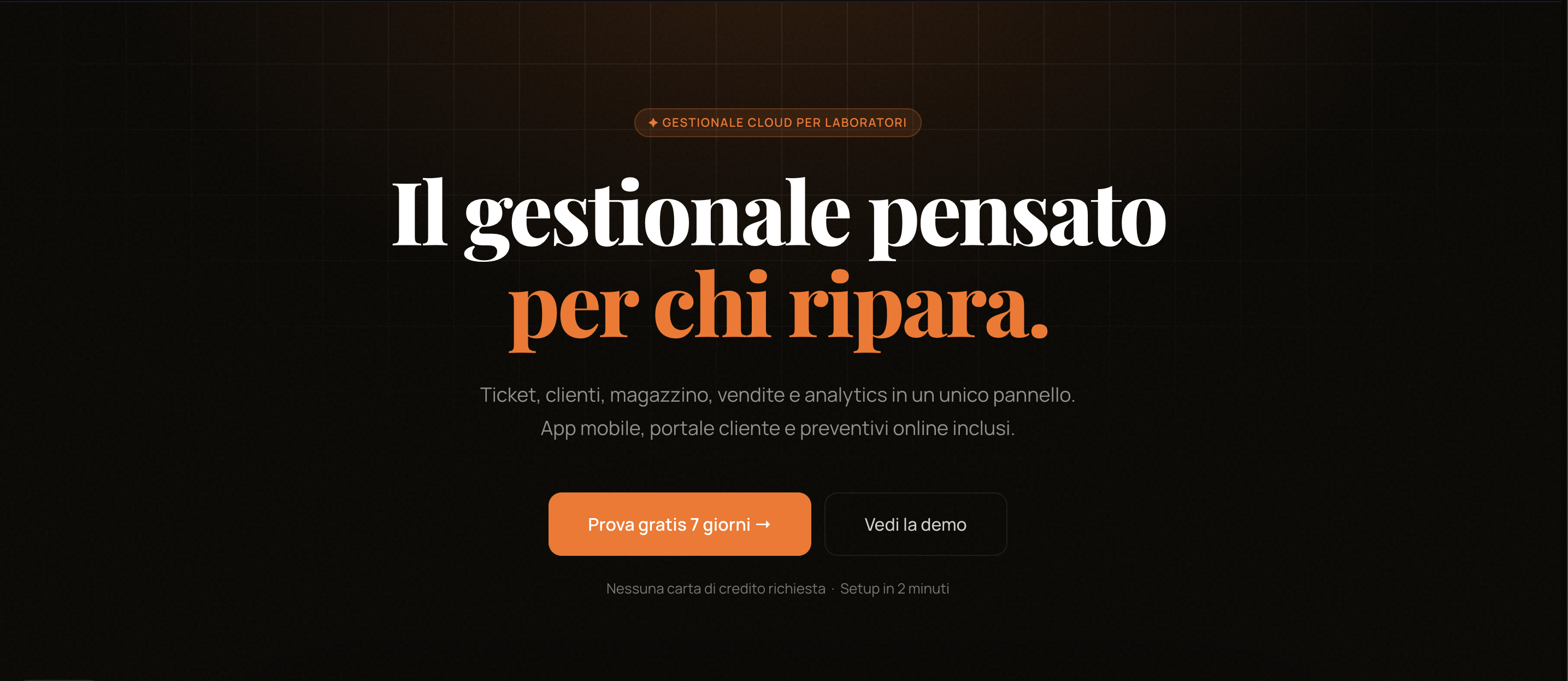RepairOS — gestionale riparazioni smartphone realizzato da MasterTech Chieti